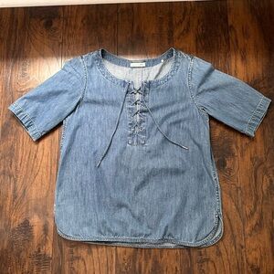 rag & bone Light Blue Denim Tunic